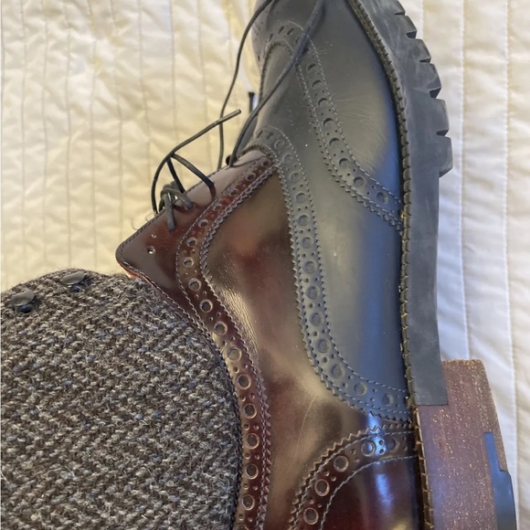Brown and white tweed wool boots with brown and navy by Louis Vuitton size 10lv main image 5